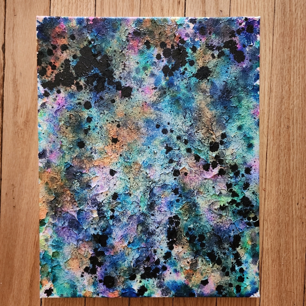 HANDCRAFTED Abstract Painting HANDPAINTED Artwork HANDMADE Wall Art Decor 11x14 - Picture 4 of 16